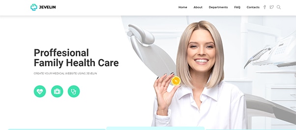 Jevelin Paid WordPress theme Allied Health