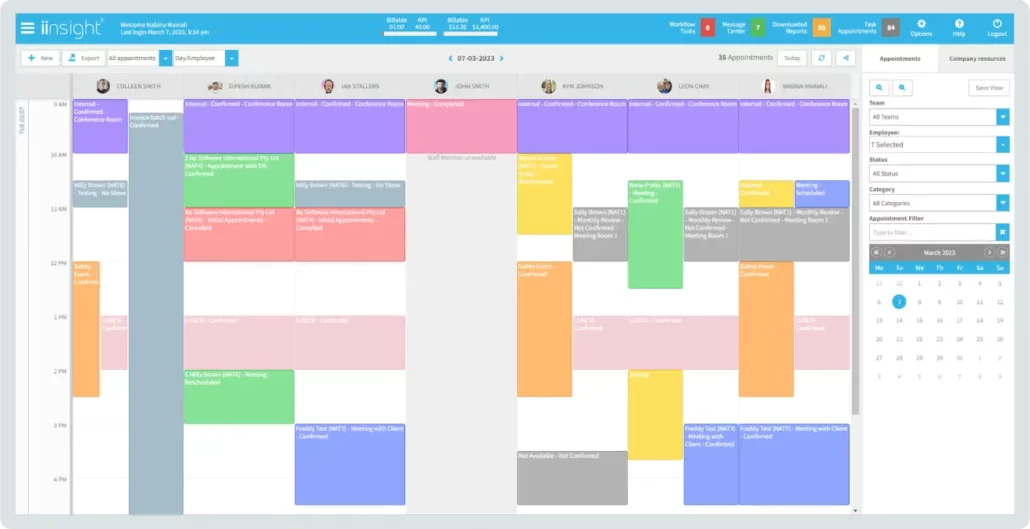 This feature also makes iinsight® an ideal health practice management software in the United Kingdom for rehabilitation centres to simplify the scheduling of appointments and keeping track of them.