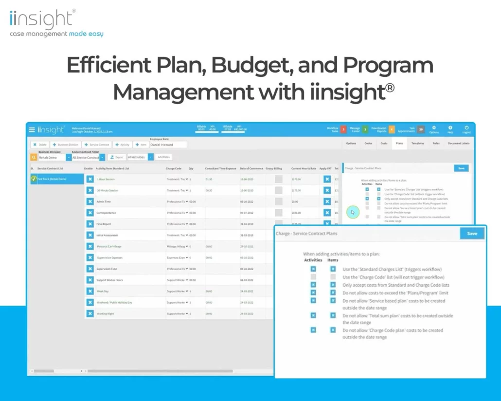 Efficiently managing plans, budgets, and programs