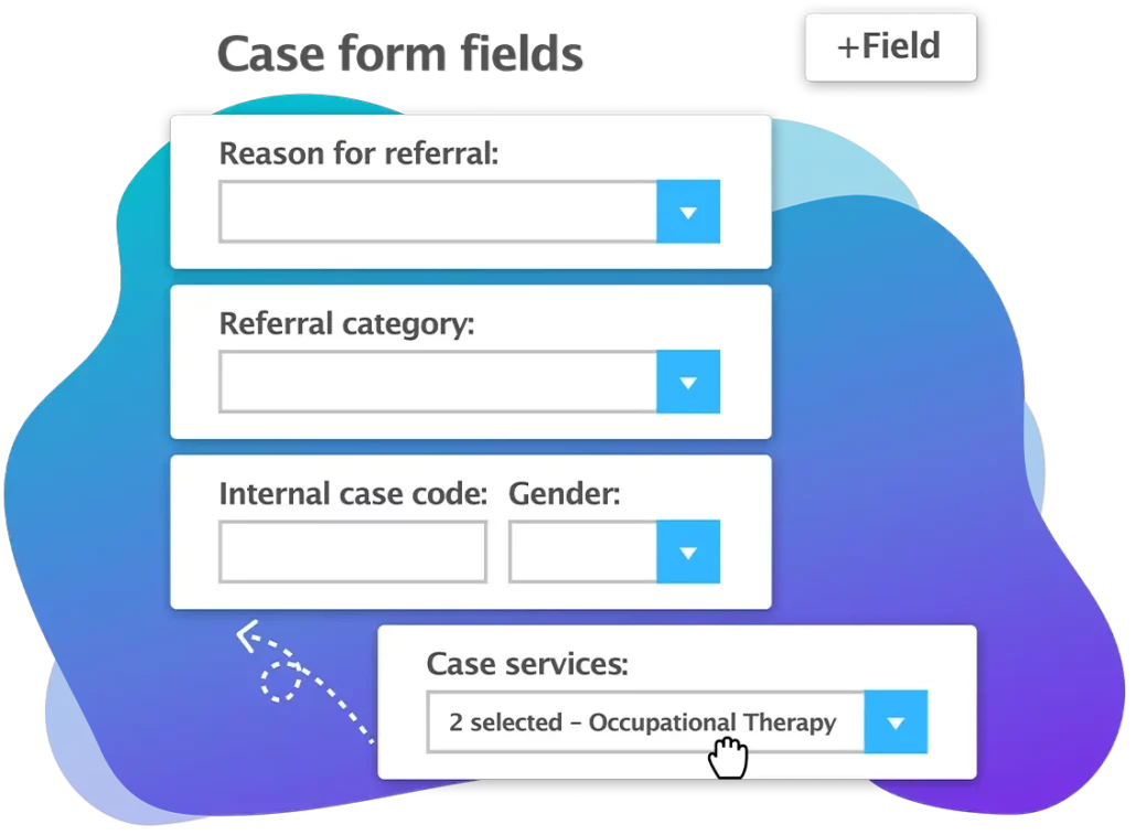 Detailed contact fields enable you to organise and manage information about clients, planners or funders effectively.