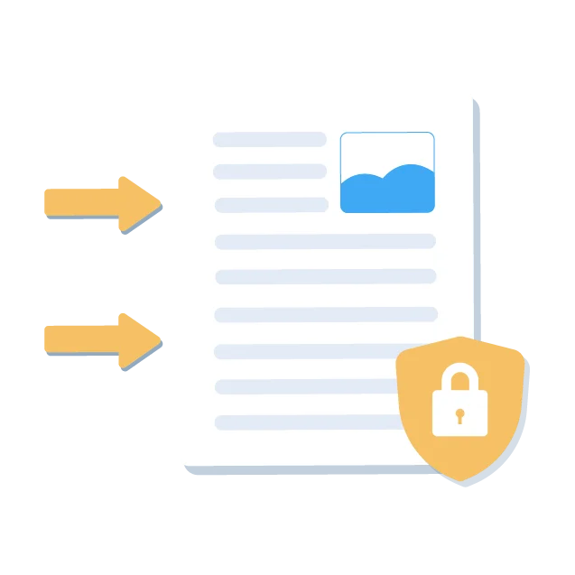 Securely send documents and files